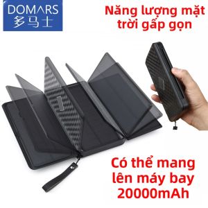 Domars | sạc dự phòng Bộ Sạc Di Động Sử Dụng Năng Lượng Mặt Trời 20000mAh