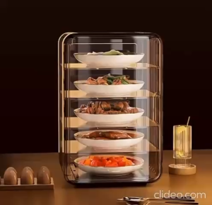 【ZEN】Tudung Saji Rak Makan Bertingkat Serbaguna Multifungsi Bahan Acrylic Food Organizer BPA Free