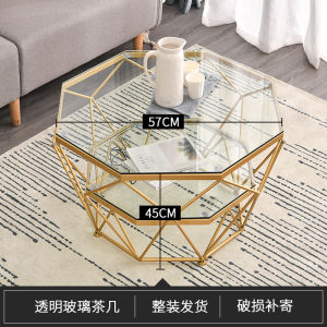 Modern Simple Glass Coffee Table round Living Room Sofa Side Table Luxury Home Use Small Apartment Friendly 2025 New Popular