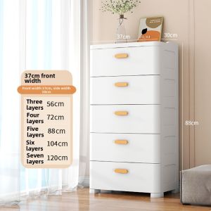 Japanese Style Minimalist Small Drawer Storage Cabinet For Living Room Bedside Sofa Side Large Capacity No Assembly Required