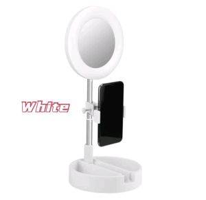 Lampu selfie Live G3 Foldable LED Selfie Ring Light Desk Phone Video Photography Ring Lamp for Makeup Live Streaming