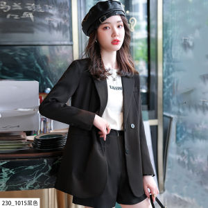 Loose Fit Green Suit Jacket Womens Casual Style Spring Autumn New Arrival plus Size Short Stature Western Style Top