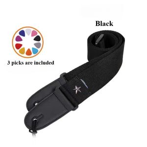 Embroidered Cross Guitar Strap - Adjustable Shoulder Strap for Electric Bass & Ukulele - Available in Black Coffee Khaki