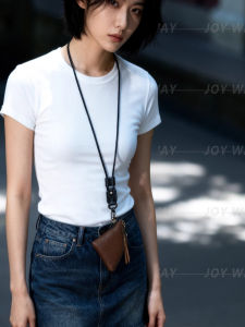 Retro Artistic Triangle Womens Coin Purse Key Holder Neck Hanging Mini Bag Japanese Style Matching Wallet Hard Shell Coins Bag