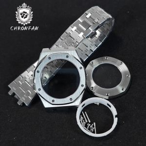 41mm AP Watch Parts For NH34 NH35 NH36 Movement Transparent Back Sapphire Crystal AP Watch Case Modified Accessories Replacement