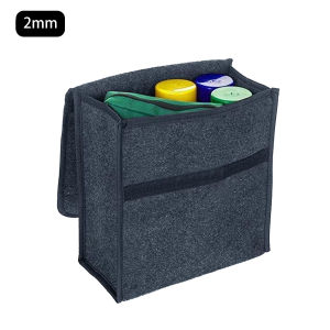 PINMOAP 1PC Car Felt Storage Box Foldable Trunk Organizer Basket With Handles For Auto Cargo Tools Groceries Interior Accessorie