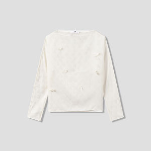 New Autumn Womens V-neck Jacquard Long Sleeve Shirt