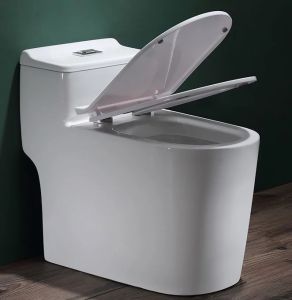 Bồn cầu liền khối bồn cầu 1 khối Bệt 1 khối xả xoáy kết hợp xả đẩy nắp đóng êm toilet 1 khối nhập khẩu