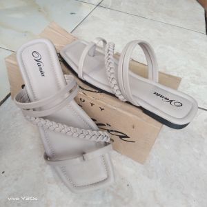 sandal santai wanita / sandal teplek wanita / sandal kepang