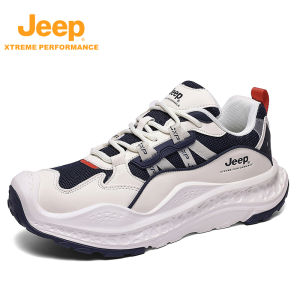 Jeep | Jeep Mens Outdoor Climbing Shoes Breathable Anti-slip Shock-absorbent Thick Bottom Cushioning Dad Shoes Mountain Hiking Boots