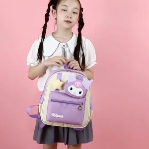 🍒 น้องๆหนูๆต้องมี เป้เด็ก+กระเป๋าใส่เหรียญ 3D ลายการ์ตูน ขนาด 12 นิ้ว ด้านหน้ามีช่องใส่ของมีซิปปิด วัสดุผ้ากันน้ำ