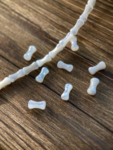 เปลือกหอยธรรมชาติลูกปัดไม้ไผ่โหนดกีบม้า 48 มม หลวม ลูกปัดทำด้วยมือ DIY สร้อยข้อมือสร้อยคอเครื่องประดับวัสดุ S282