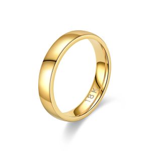 Gold Plated Ring Colour Fashion Womens Simple Couples Wedding Ring Engagement Jewellery Gift