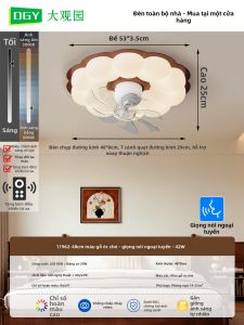 DGY | Quạt Trần Thông Minh Cổ Điển Có Đèn