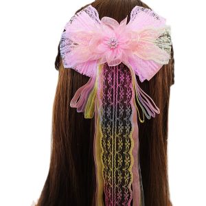 Rainbow Butterfly Knot Tassel Hair Accessories Ancient Hanfu Womens Hairpins Princess Ancient Costume Headwear Ethnic Style
