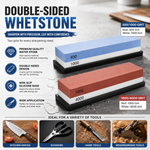 Original Grit Whetstone Sharpening Stone Whetstone Knife Sharpening Stone Dual Sided 400/1000 Grit 1000/4000 Water Knife Sharpener Tone-Sharpener and Polishing Tool for Kitchen Whetstone Knife Sharpener