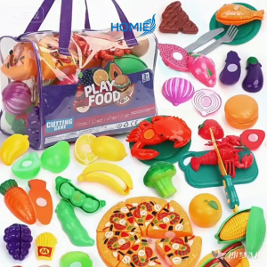 【Fruit & Vegetable Bag】Pretend Play Realistic Action Cutting  Food Game / Interactive Kitchen Toy