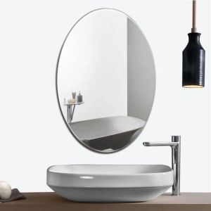 Oval Acrylic Wall Mirrors Self-adhesive Wall Stickers Crystal 3D Wall Decals for Living Room Bathroom Home Decor 20*30cm