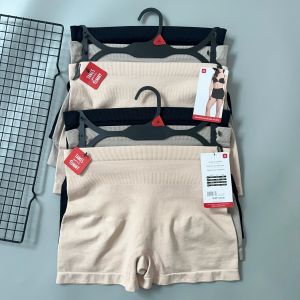 High-Waist Seamless Yoga Sports Briefs Breathable Fitness Three-Quarter Length Shorts Womens Comfortable Underwear