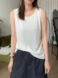 Loose Casual Sleeveless round Neck Vest Womens Summer New plus Size Inner Wear Outer Wear Small Top Big MM