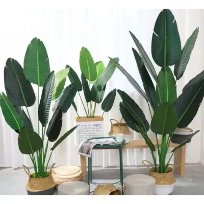 ARIANI1318 daun pisang artificial impor murah home dekorasi