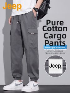 Jeep | Cotton Workwear Style Thin Breathable Summer Fashion Casual Pants