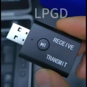 USB Bluetooth 5.0 Adapter 2 in 1 Transmitter Receiver 3.5mm AUX Wireless Audio Dongle Handsfree Call For Car TV Speaker PC Mouse
