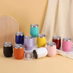 Mug Egg Portable Stainless Steel 360ml - Mug Telur Estetik