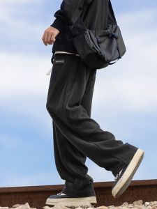 Loose Wide Leg Casual Pants for Men Summer High Street Trend Brand Floor-Length Spring Autumn New Straight Tube Loose Long Trousers