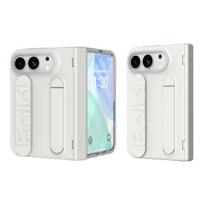 szhaiyu | For iPhone DuoFold 5G Case With Wristband Holder Tempered Glass Screen Protection Film Full-Cover Hinge Protection Cover