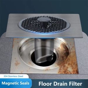 304 Stainless Steel Floor Drain Filter Anti-odor Kitchen Strainer Stopper Drainer Hair Catcher Bathroom Accessories