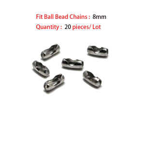 1.5 2.4 10 mm Stainless Steel Ball Bead Chains & Connector Bulk Chains for Jewelry Making Fit DIY Necklace Keychain Accessories