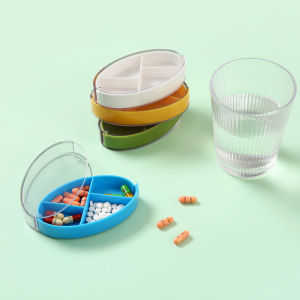 1 Pcs New Daily Pill Organizer 4 Compartments Small Pills Box Portable Travel Pill Case Mini Pills Container for Purse Pocket