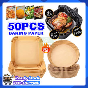 Air Fryer Disposable Baking Paper 50/100PCS Square Round Oil-Proof Liner Form Tray Kitchen Grill Parchment Paper Air Fryer Accessories