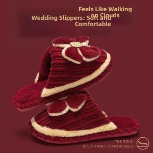 Wedding Slippers Red 1 Pair