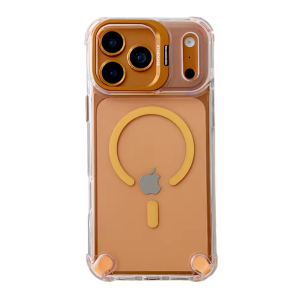 New Metal Stand Glass Lens Protector Clear For Magsafe Phone Case For iPhone 17 17Air 17Pro 17 Pro Max Magnetic ShockProof Cover