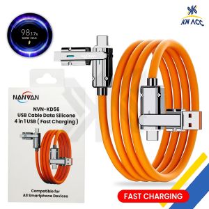 [KN ACC] NANVAN NVN-KD56 KABEL DATA CHARGER 4IN1 USB TYPE C TO TYPE C LIGHTING SILIKON 120W
