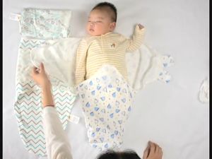 👶🍼[STOCK in Msia] 👶🍼 2pcs/set Newborn Baby Cotton Swaddle with Hat Kain Bedung Bayi Kain Balut Bayi & Topi Bayi