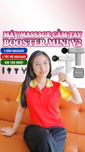 Súng massage cầm tay súng giãn cơ máy massage cầm tay Booster MINI V2 - 4 đầu 4 tốc độ pin sạc tiện lợi dòng mini nhỏ gọn