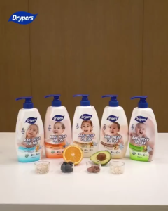 Drypers Baby Head to Toe Toilets Plant Based Extract