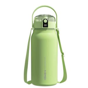 Insulated Water Bottle 316 Stainless Steel Aesthetic Design With Straw Large Capacity