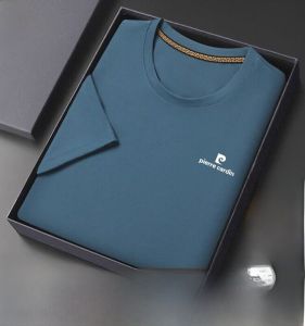 Áo Thun Tay Ngắn Pierre Cardin Pure Color Thoáng Khí Thời Trang Nam Thanh Lịch Mùa Hè Cao Cấp Bằng Lụa Tơ Tằm Chất Liệu Chống Nhăn