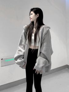 SUHUIQIAN | Hooded Oversized Lightweight Sweater Jacket