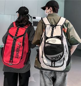 กระเป๋าเป้สะพายหลังผู้ชาย กระเป๋าบาสเก็ตบอล กระเป๋าใส่ของแบบลำลอง สไตล์สตรีท กระเป๋าใส่หนังสือ สีสันสดใส กระเป๋าสะพายไหล่แบบยูนิเซ็กส์