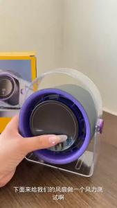 8000 mAh Air Circulation Fan พัดลมหมุนเวียนอากาศ สามารถติดผนังและเดสก์ท็อปได้ ความจุแบตเตอรี่ขนาดใหญ