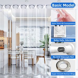 Watthour | Transparent Heat-retention Door Curtain Thicker Windproof Magnetic Easy-install