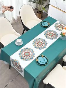 ผ้าปูโต๊ะพีวีซี ผ้าปูโต๊ะคุณภาพสูง ผ้าปูโต๊ะผ้ายืด หนาและทนทาน ผ้าปูโต๊ะสี่เหลี่ยมทนต่อการขีดข่วน
