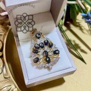 🔥จี้พลอยแท้ แบล๊คสตาร์ อัญมณีมงคล พลอยคัดพิเศษ (สินค้ามีชิ้นเดียว) AUFU STORE