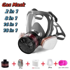 6800 Full Face Safety Work Gas Masks Survival Nuclear and Chemical with 40mm Activated Carbon Filter & Anti-Fog Design