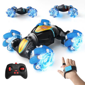 (40% Off Stock Clearance) Gesture Sensor Remote Control Crawler - 2.4GHz Transforming RC Stunt Car with Lights for Kids
